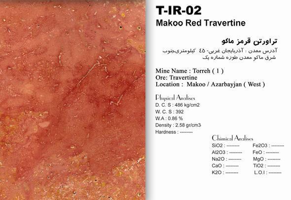 سنگ تراورتن قرمز ماکو