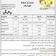 پترو صنعت آبادگران پارس -اصفهان - تولید کننده اتیل استات - Ethyl Acetate